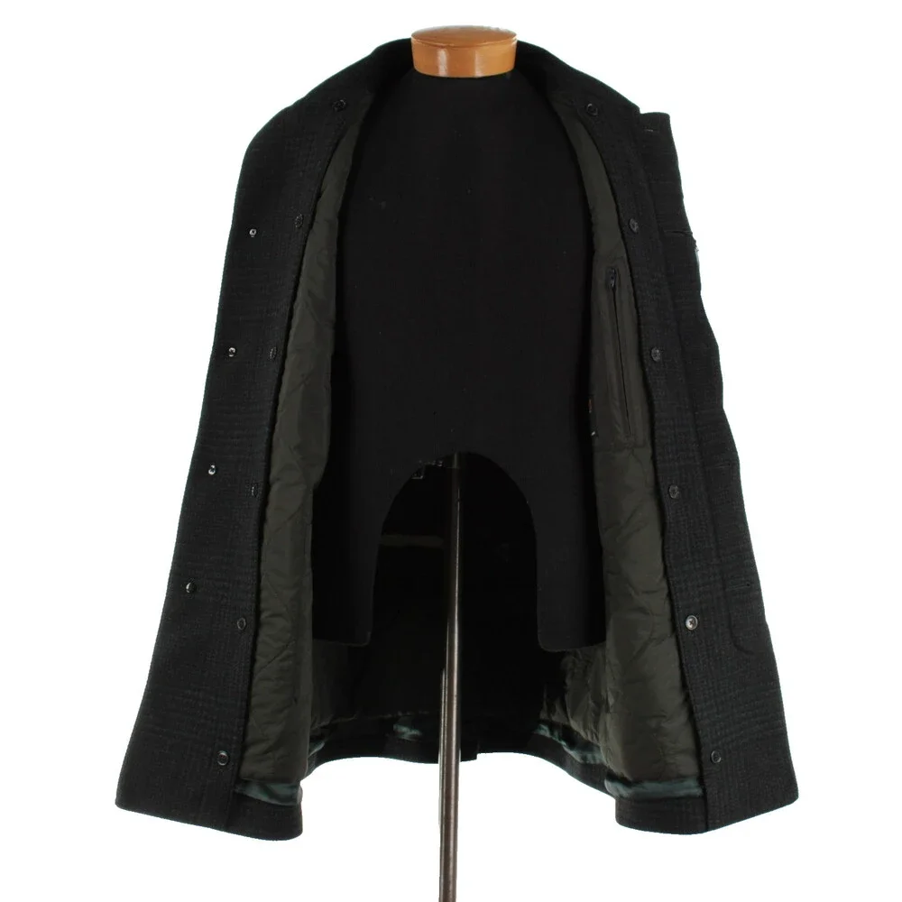 Atelier Munro NWT Wool Blend Car Coat w Removable Insert 54 (44 US) Green Plaid - Picture 8 of 15